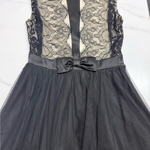 Elegant Black Lace and tulle dress